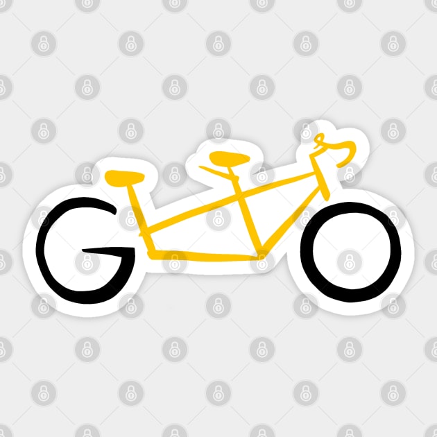 GO - yellow Sticker by ashalye